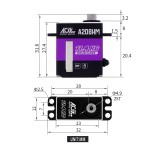 Original AGFRC A20BHM 0.068sec Fast Response 11.4kg Super Torque Brushless Motor Steel Gear Programmable Mini for RC Cars